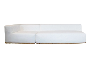CI-J5P - 4 seater cotton sofa with removable cover by MX HOME - view 2